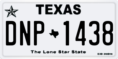 TX license plate DNP1438
