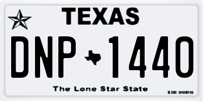 TX license plate DNP1440