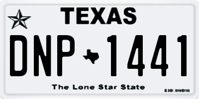TX license plate DNP1441