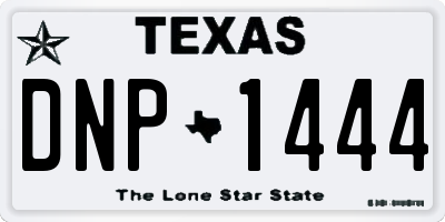 TX license plate DNP1444