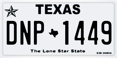 TX license plate DNP1449