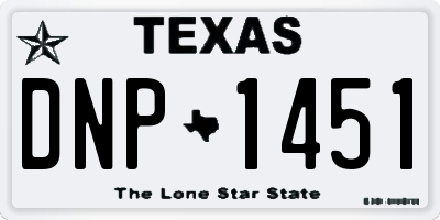 TX license plate DNP1451