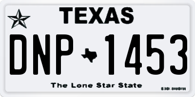 TX license plate DNP1453