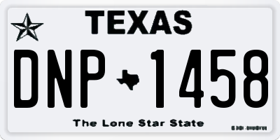 TX license plate DNP1458