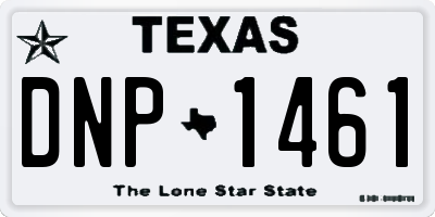 TX license plate DNP1461