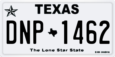 TX license plate DNP1462