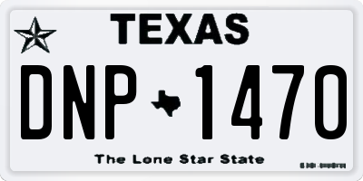 TX license plate DNP1470
