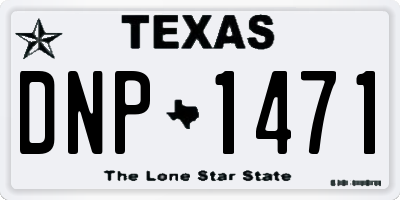 TX license plate DNP1471