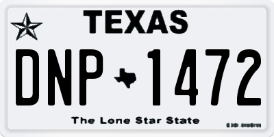 TX license plate DNP1472