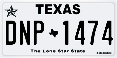 TX license plate DNP1474
