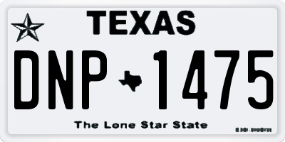 TX license plate DNP1475
