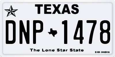 TX license plate DNP1478