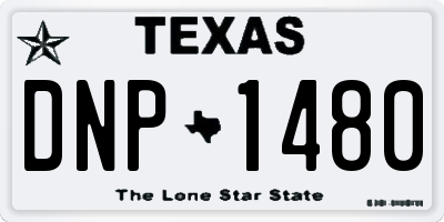 TX license plate DNP1480