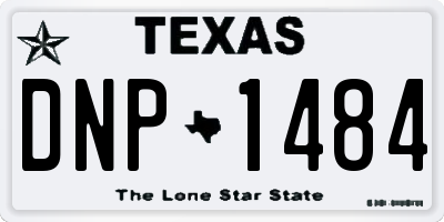 TX license plate DNP1484