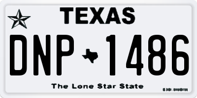 TX license plate DNP1486