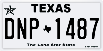 TX license plate DNP1487