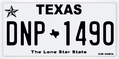 TX license plate DNP1490