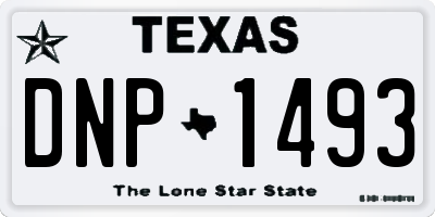 TX license plate DNP1493