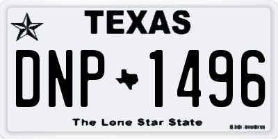 TX license plate DNP1496