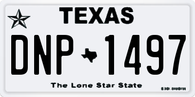 TX license plate DNP1497
