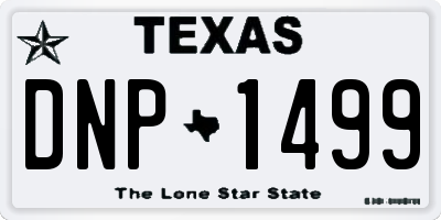 TX license plate DNP1499