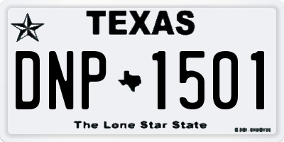 TX license plate DNP1501