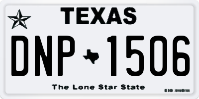 TX license plate DNP1506