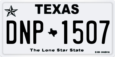 TX license plate DNP1507