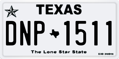 TX license plate DNP1511