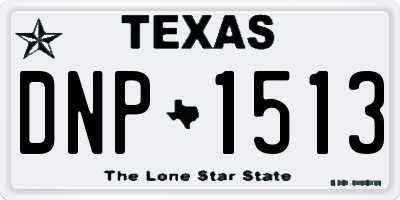 TX license plate DNP1513