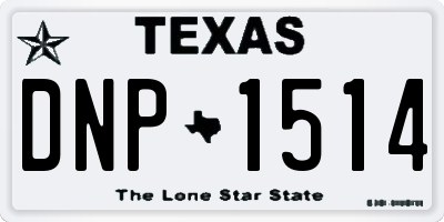 TX license plate DNP1514
