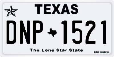 TX license plate DNP1521