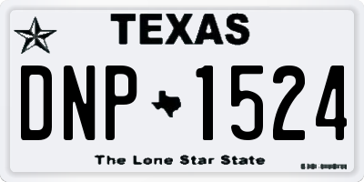 TX license plate DNP1524