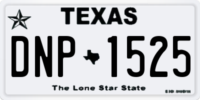 TX license plate DNP1525