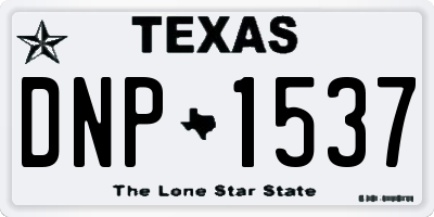 TX license plate DNP1537