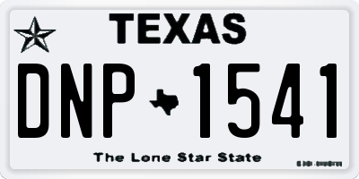 TX license plate DNP1541