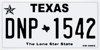 TX license plate DNP1542