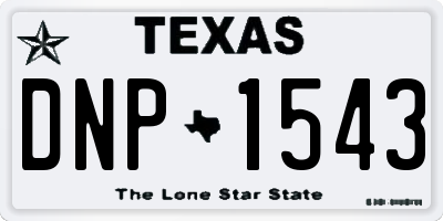 TX license plate DNP1543