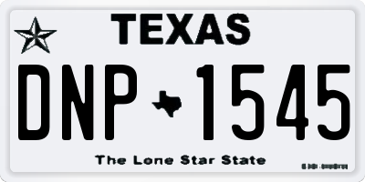 TX license plate DNP1545