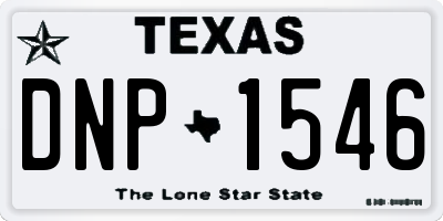 TX license plate DNP1546