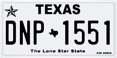TX license plate DNP1551