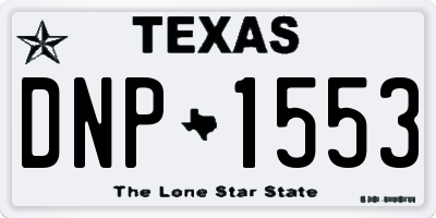 TX license plate DNP1553