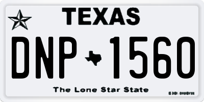 TX license plate DNP1560