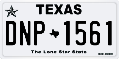 TX license plate DNP1561