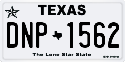 TX license plate DNP1562
