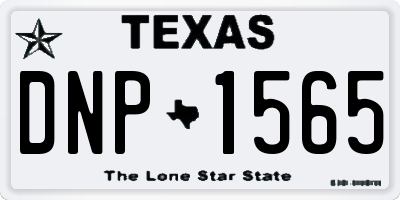 TX license plate DNP1565
