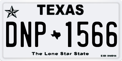 TX license plate DNP1566