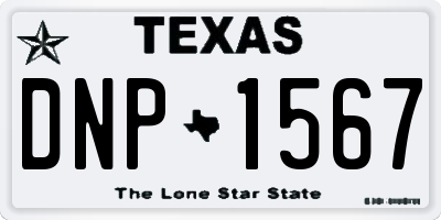 TX license plate DNP1567