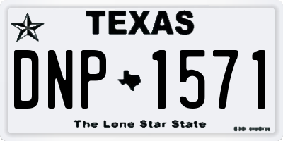 TX license plate DNP1571