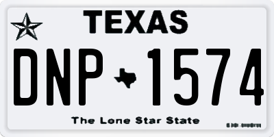 TX license plate DNP1574